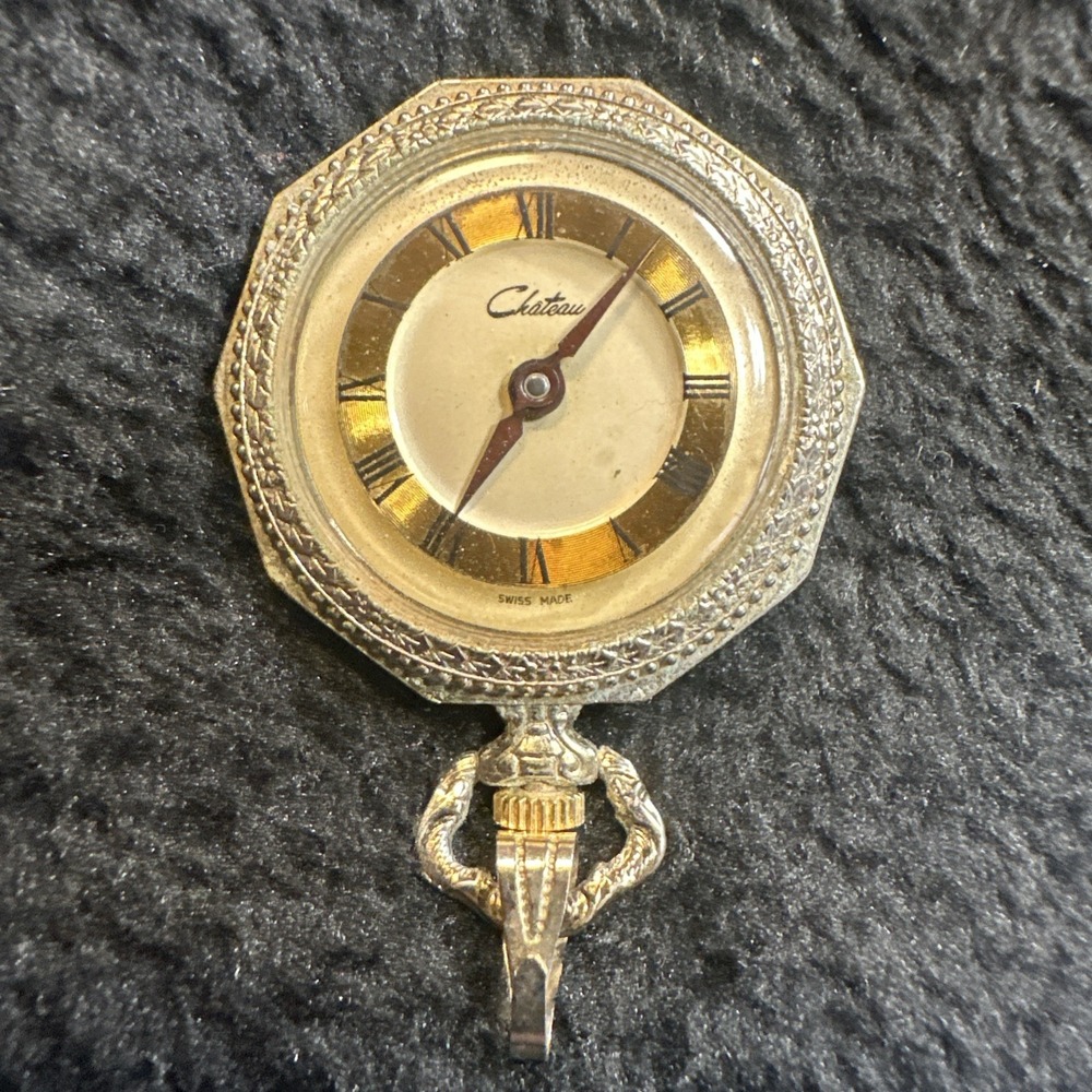 Antique Chateau Swiss Pendant Mechanical Manual Winding Watch For Repair‎